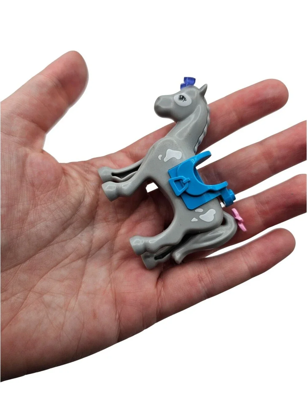 LEGO FRIENDS HORSE Gray Speckled with Blue Saddle